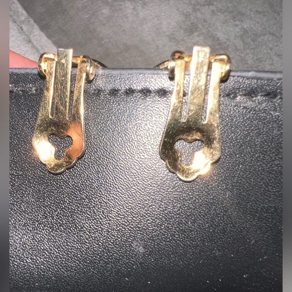 Christian Dior Vintage Golden Clip On Earrings - Picture 5 of 6